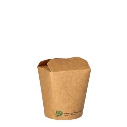 PAPSTAR Boîte à snack "pure", carré, 230 ml, brun