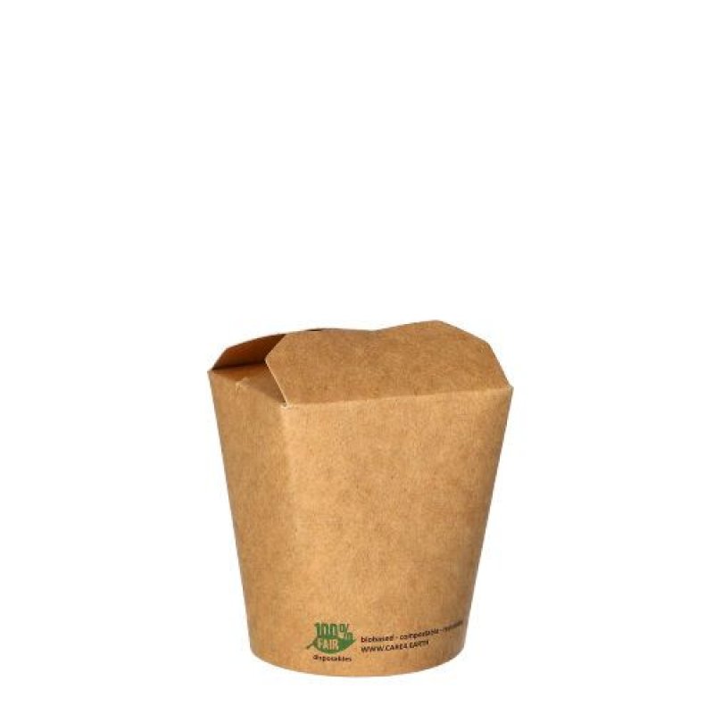 PAPSTAR Boîte à snack "pure", carré, 230 ml, brun