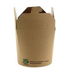 Papstar 87269 boite de stockage de nourriture jetable Carton Marron