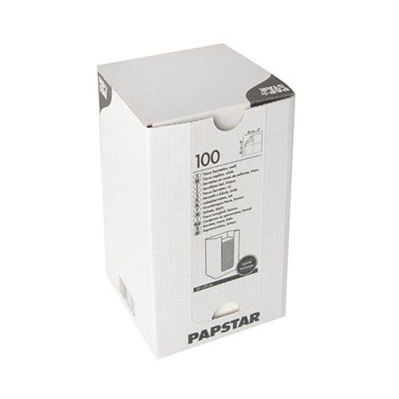 PAPSTAR Serviette cocktail "PUNTO", 200 x 200 mm, blanc