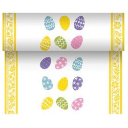 PAPSTAR Chemin de table pour Pâques "Coloured Eggs"