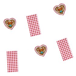 PAPSTAR Guirlande de drapeaux "Chalet", rouge / blanc