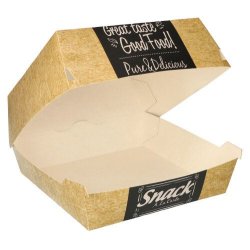 PAPSTAR Boîte à burger "pure", dimensions: 90 x 155 x 155 mm