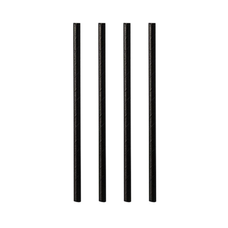 PAPSTAR Paille en papier "pure", 210 mm, noir
