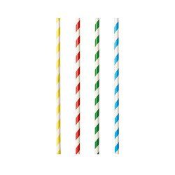 Papstar 87512 disposable drinking straws 100 pc(s) Assorted colours
