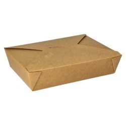 Papstar 87612 disposable food storage container Cardboard, Polylactide (PLA) Brown