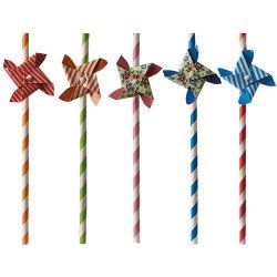 Papstar 87781 disposable drinking straws 50 pc(s) Assorted colours
