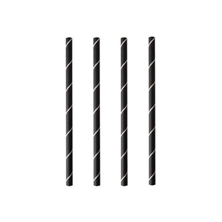 Papstar 87980 disposable drinking straws 200 pc(s) Black, White