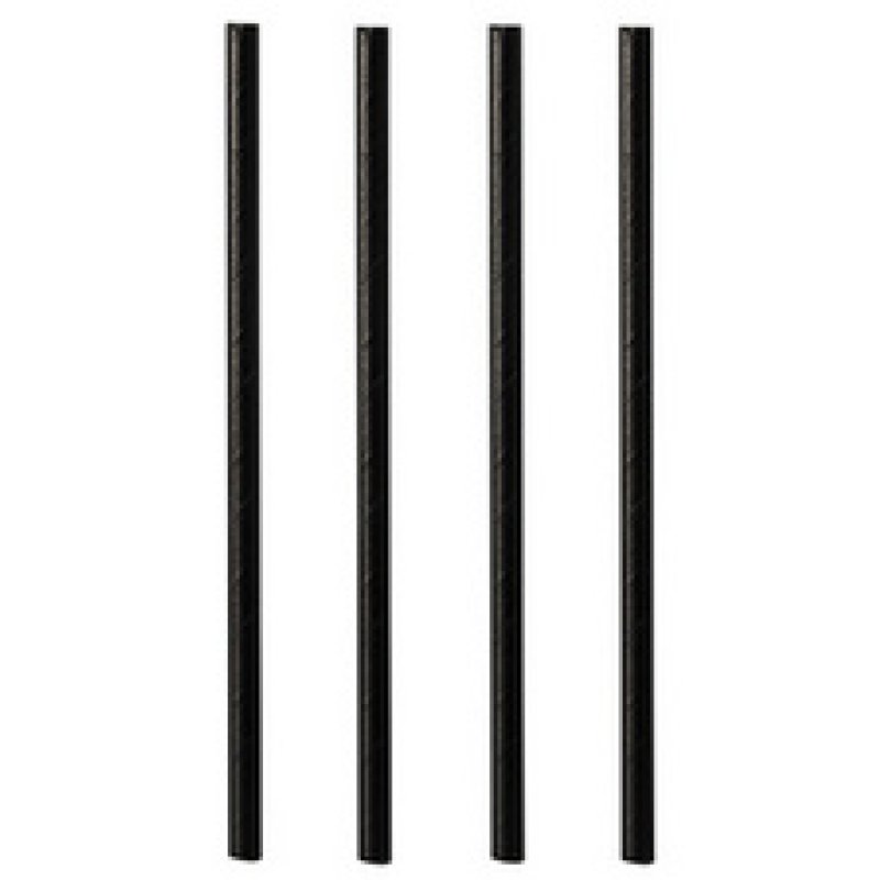 PAPSTAR Paille en papier "pure", 100 mm, noir
