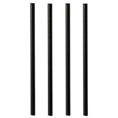 PAPSTAR Paille en papier "pure", 100 mm, noir