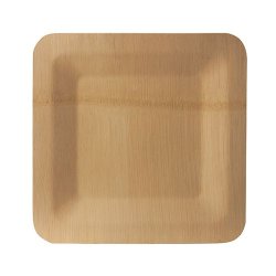 PAPSTAR Assiette en bambou "pure", carré, 230x230 mm, par 10