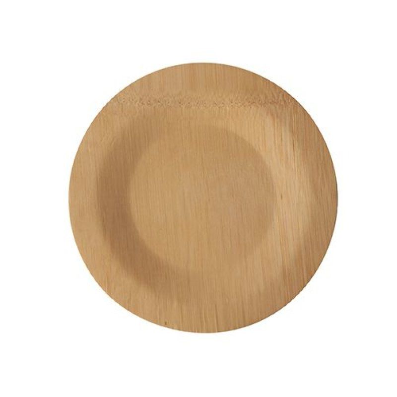 PAPSTAR Assiette en bambou "pure", sans compartiment, 180 mm