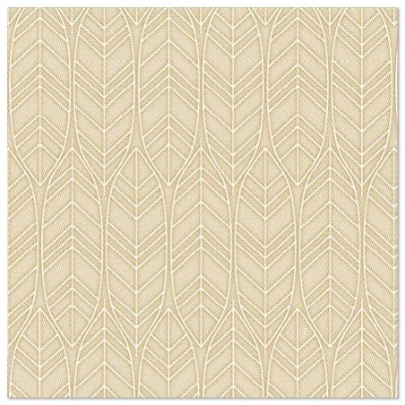 PAPSTAR Serviettes "ROYAL Collection Leaves", sable