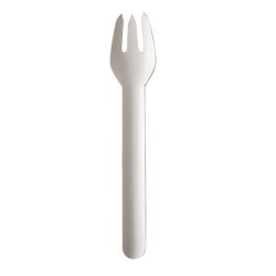 PAPSTAR Fourchette en papier "pure", longueur: 155 mm, blanc