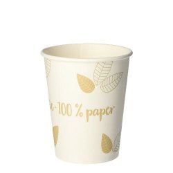 PAPSTAR Gobelet en carton "pure" ZERO, 0,2 l, beige/crème
