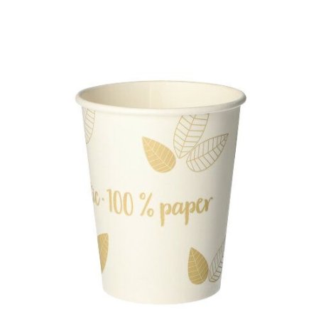 PAPSTAR Gobelet en carton "pure" ZERO, 0,2 l, beige/crème