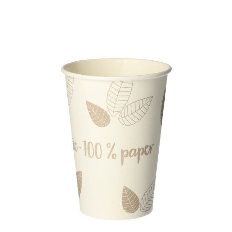 PAPSTAR Gobelet en carton "pure" ZERO, 0,18 l, beige/taupe
