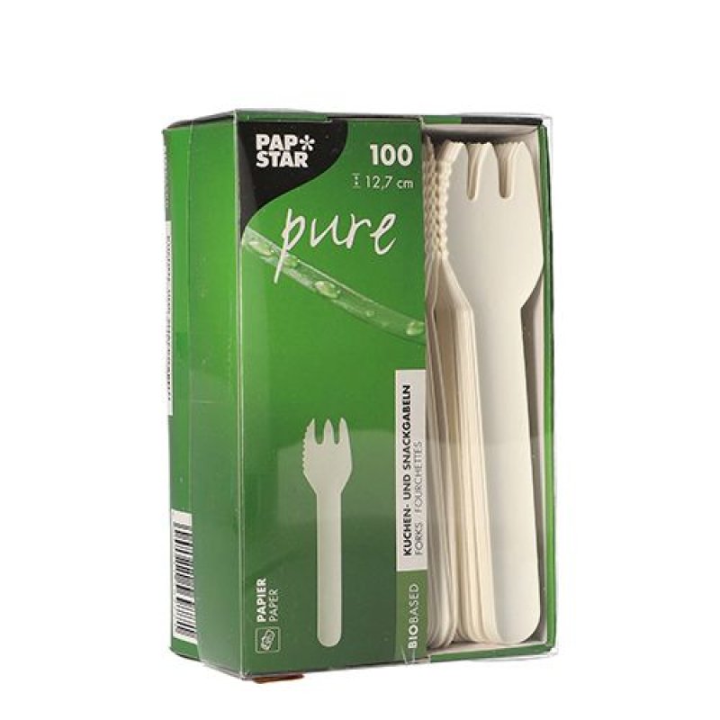 Papstar 88239 fourchette jetable Papier 100 pièce(s)