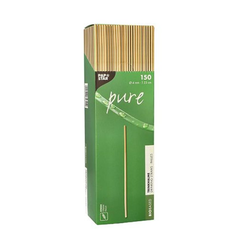 Papstar 88244 disposable drinking straws 150 pc(s) Natural