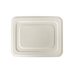 Papstar 88277 cloche pour aliment Blanc Rotin Rectangulaire Couvercle alimentaire