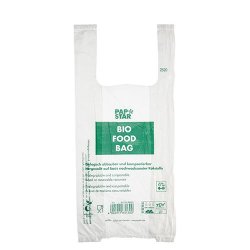 PAPSTAR Sac en plastique, en film bio, transparent