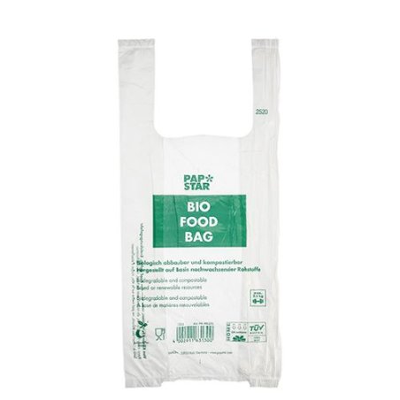 PAPSTAR Sac en plastique, en film bio, transparent