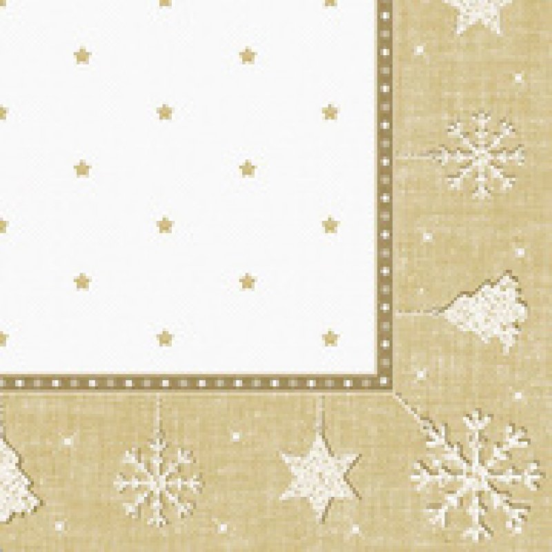 PAPSTAR Serviette à motif de Noël "X-Mas", argent