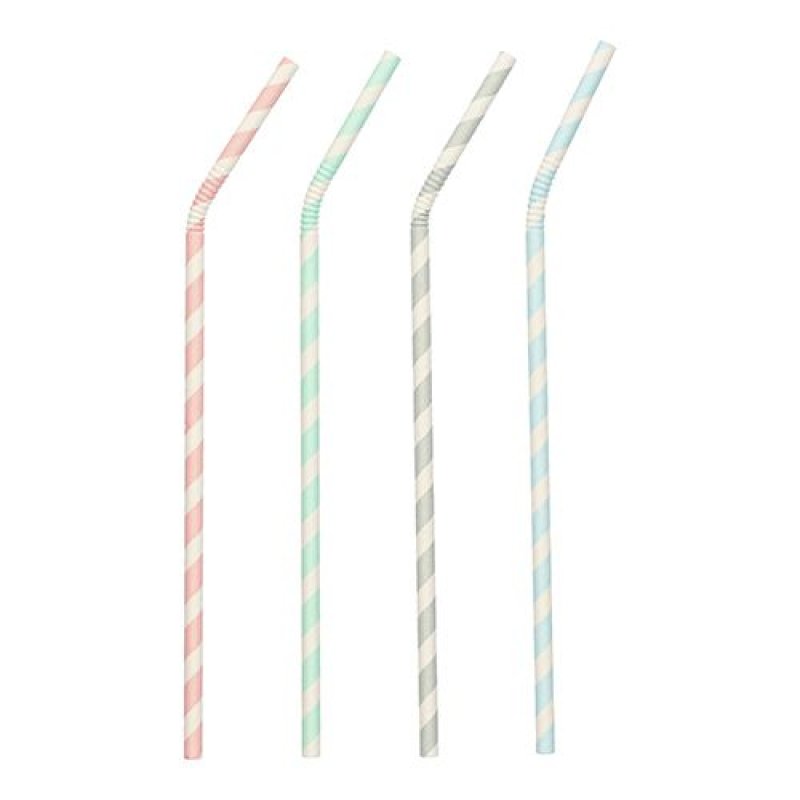 Papstar 88331 paille jetable 100 pièce(s) Couleurs assorties