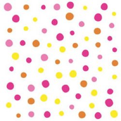 PAPSTAR Serviette à motif "Colorful Dots", 330x330 mm, rose