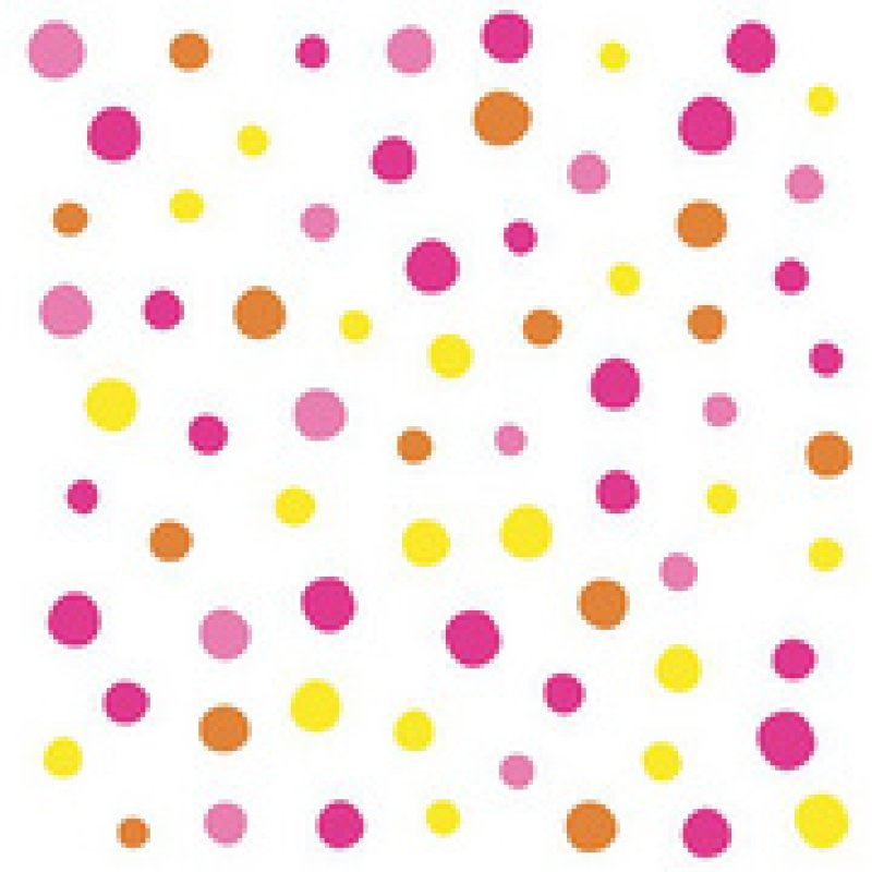 PAPSTAR Serviette à motif "Colorful Dots", 330x330 mm, rose
