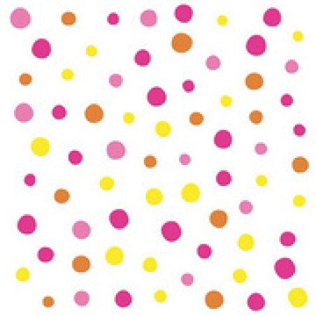 PAPSTAR Serviette à motif "Colorful Dots", 330x330 mm, rose
