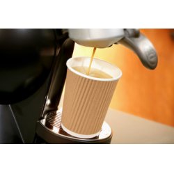 PAPSTAR Gobelet en carton "pure" Ripple Wall, 0,3 l, beige