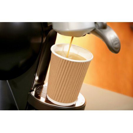 PAPSTAR Gobelet en carton "pure" Ripple Wall, 0,3 l, beige