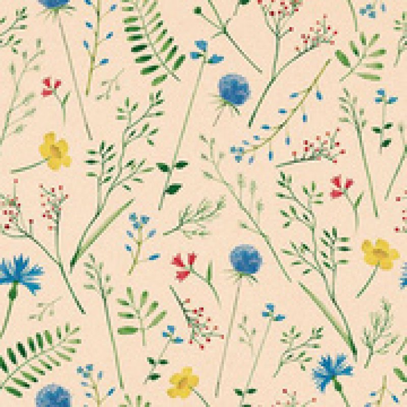 PAPSTAR Serviettes à motif "Sommaräng", 330 x 330 mm,naturel