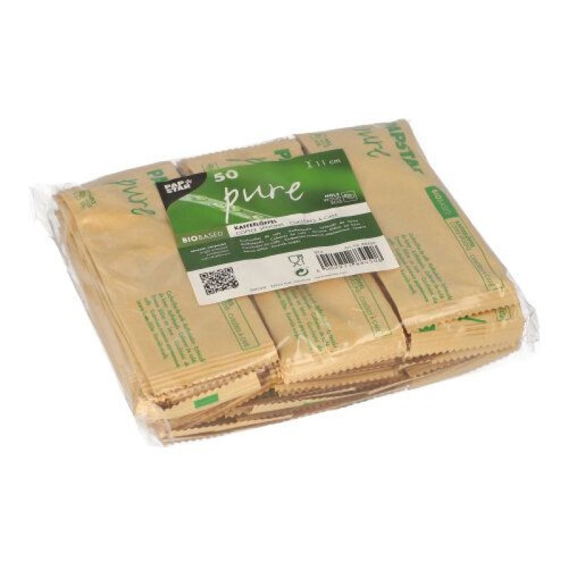 Papstar 88450 disposable spoon Disposable coffee spoon Wood Natural 50 pc(s)