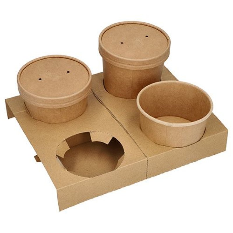 Papstar 88590 cup holder Brown Cardboard