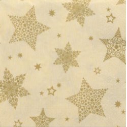 PAPSTAR Serviette à motif de Noël "Christmas Shine", crème