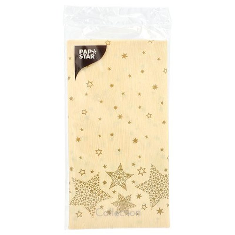 PAPSTAR Nappe pour Noël "Christmas Shine", crème