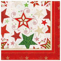 Papstar 88670 paper napkins Tissue paper Red, White 20 pc(s)