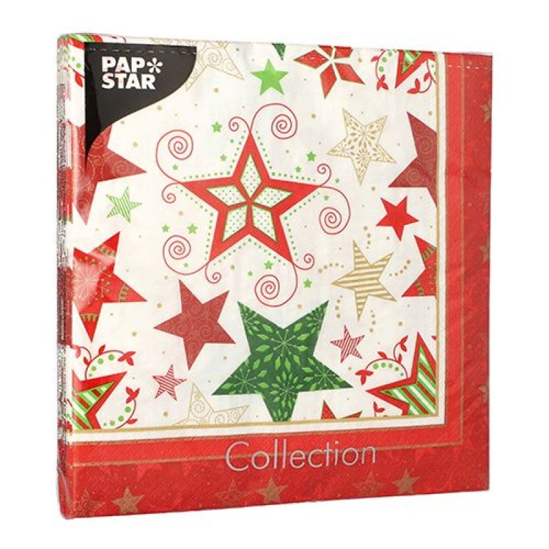 Papstar 88670 paper napkins Tissue paper Red, White 20 pc(s)