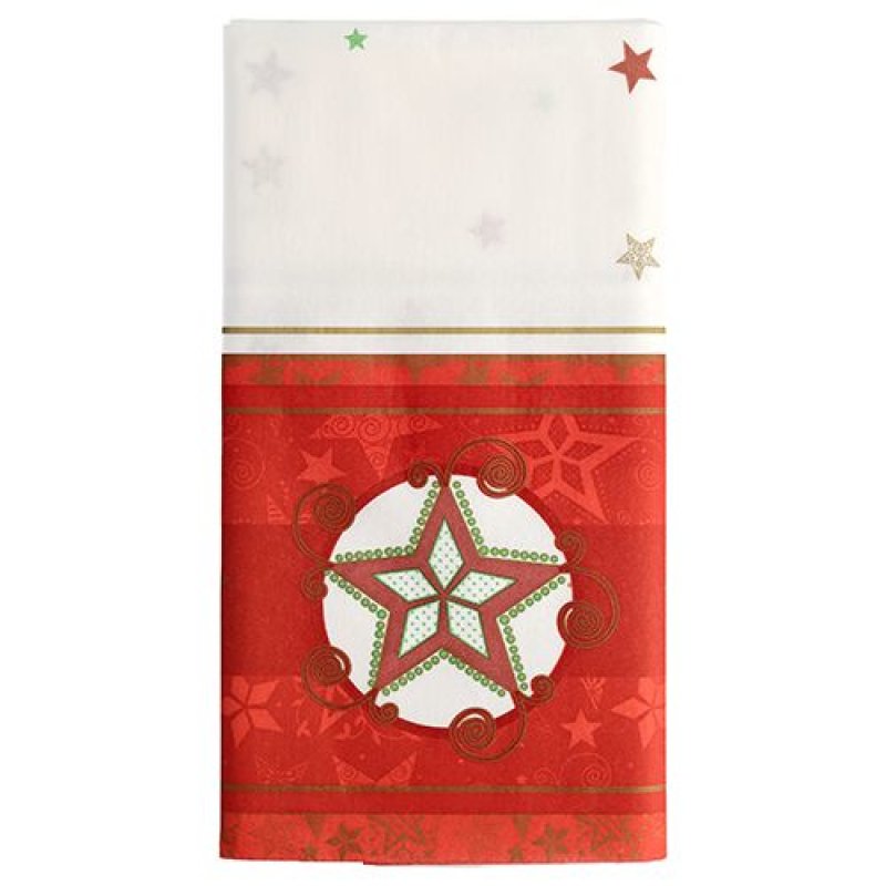 PAPSTAR Nappe pour Noël "Heavenly Stars", blanc
