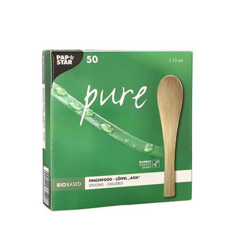 PAPSTAR Cuillère à finger food "pure", 130 mm, naturel