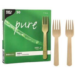 PAPSTAR Fourchette "pure", longueur: 140 mm, par 50