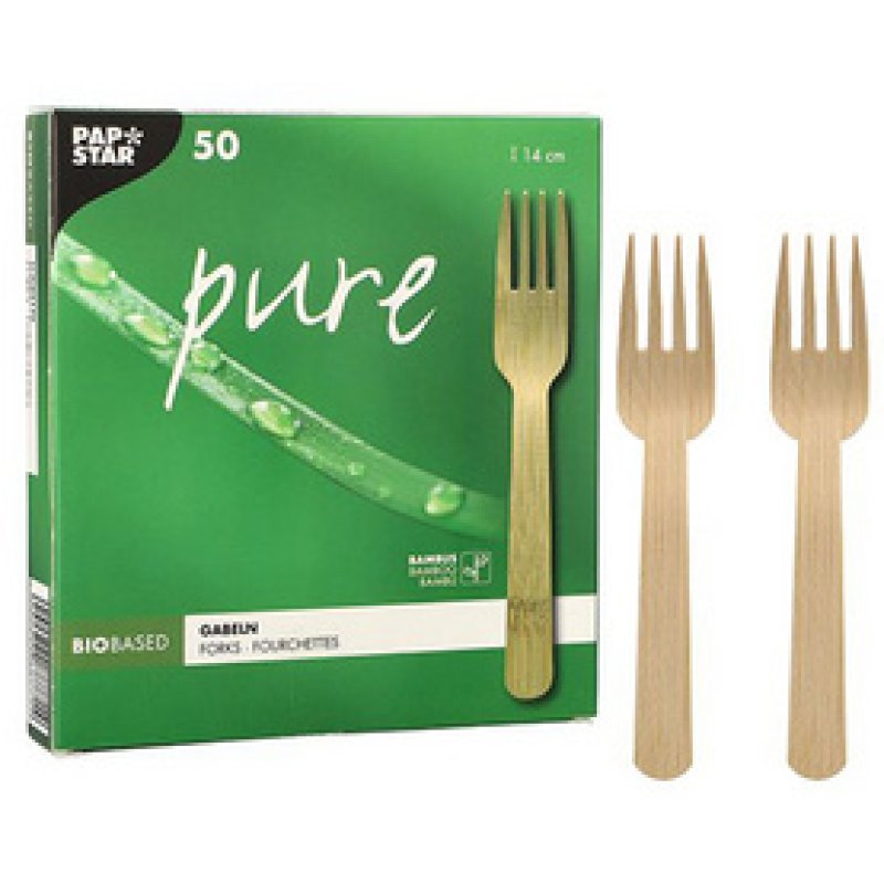 PAPSTAR Fourchette "pure", longueur: 140 mm, par 50