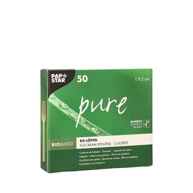 PAPSTAR Cuillère à glace "pure", longueur: 92 mm, par 50