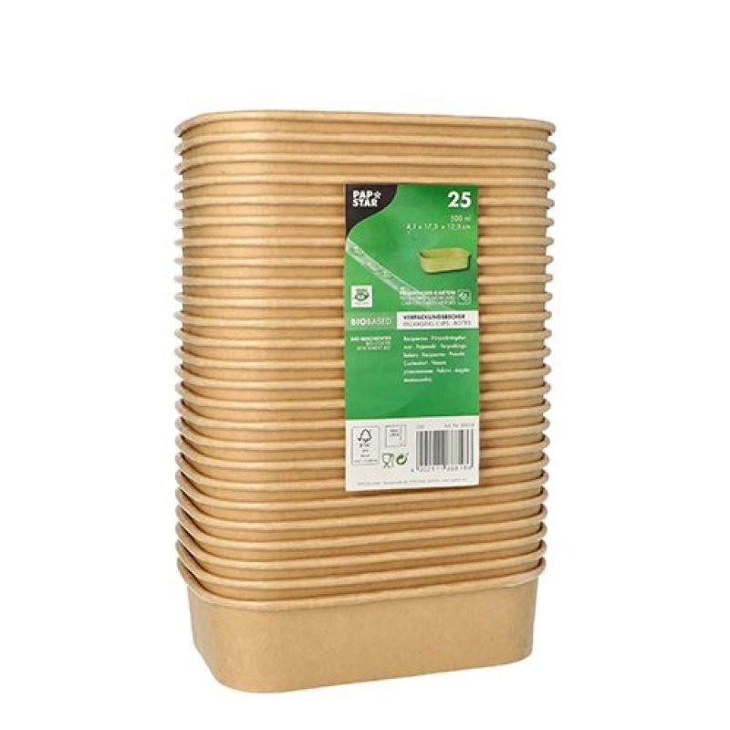 Papstar 88818 disposable food storage container Cardboard Brown