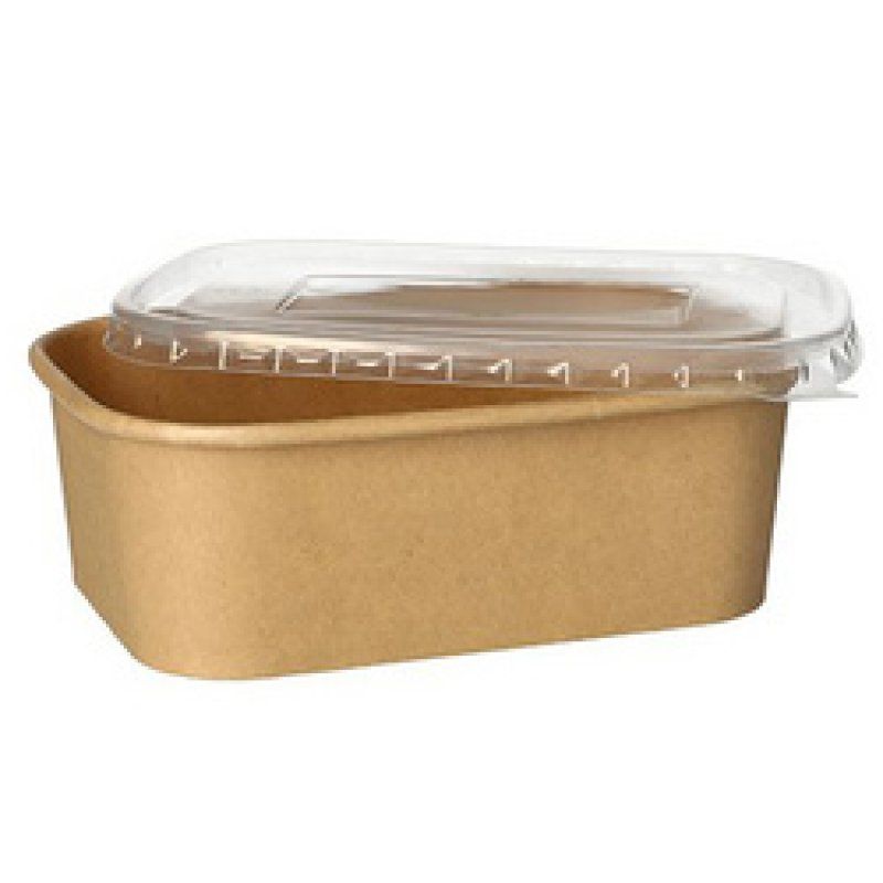 PAPSTAR Couvercle pour barquette d'emballage "pure", brun