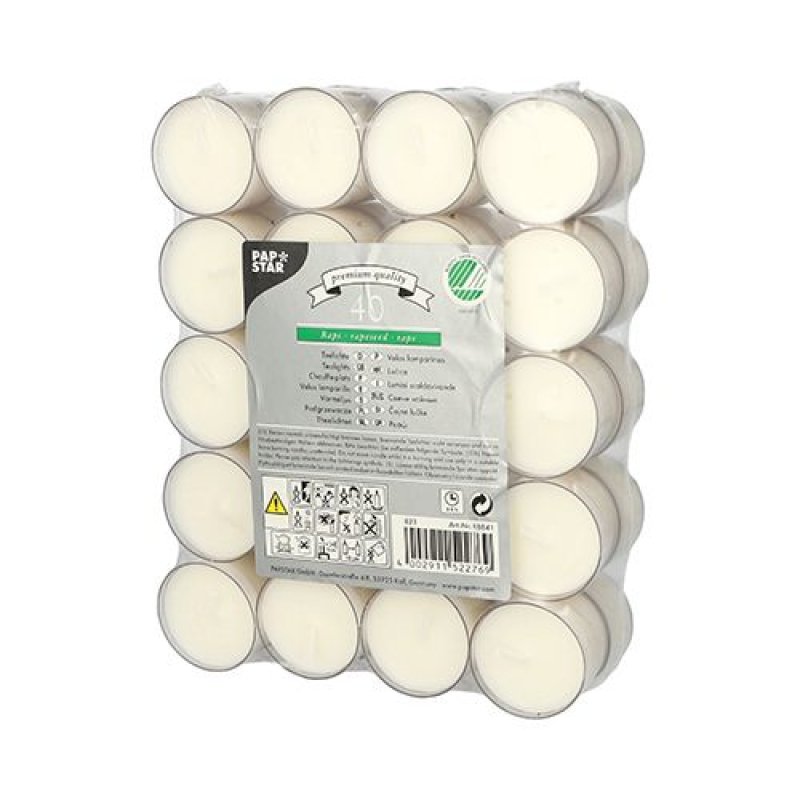 Papstar 88841 bougie en cire Rond Blanc 40 pièce(s)