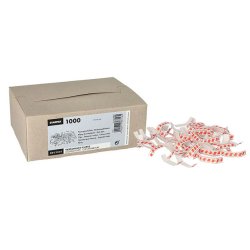 STARPAK Clip de fermeture, longueur: 33 mm, rouge/blanc