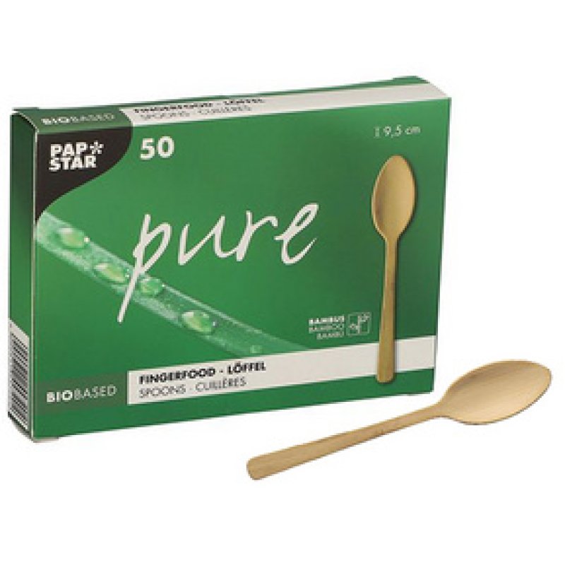 PAPSTAR Cuiller Fingerfood "pure", 95 mm, naturel